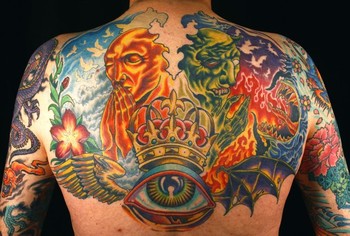 Canman - good and evil backpiece