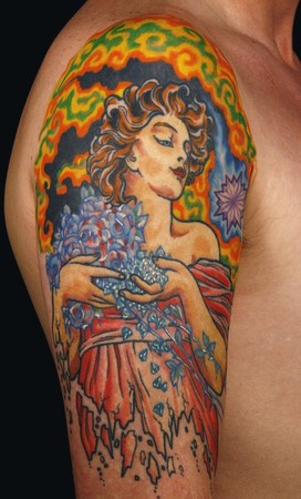 alphonse mucha tattoo. Tattoos Flower. Alfons Mucha