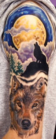 Canman - wolf half sleeve