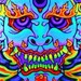 Tattoos - tibetan demon blacklight painting - 48344