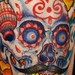 Tattoos - sugar skull thigh piece - 48341