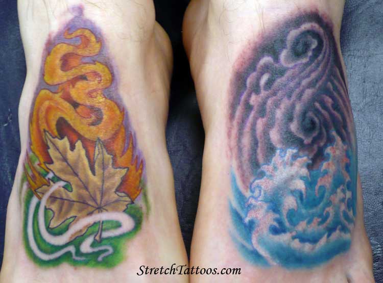 Fire Earth Wind Water by Stretch TattooNOW