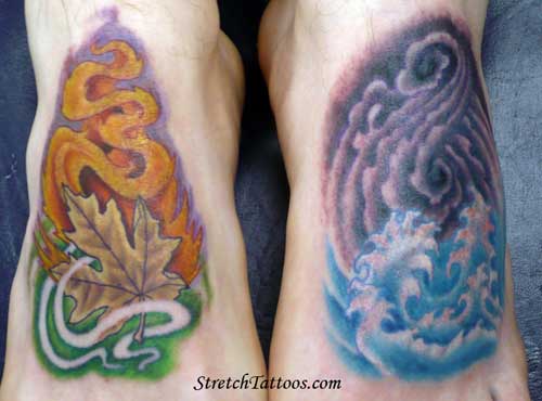 Tattoos - Nature Fire tattoos - Fire Earth Wind Water