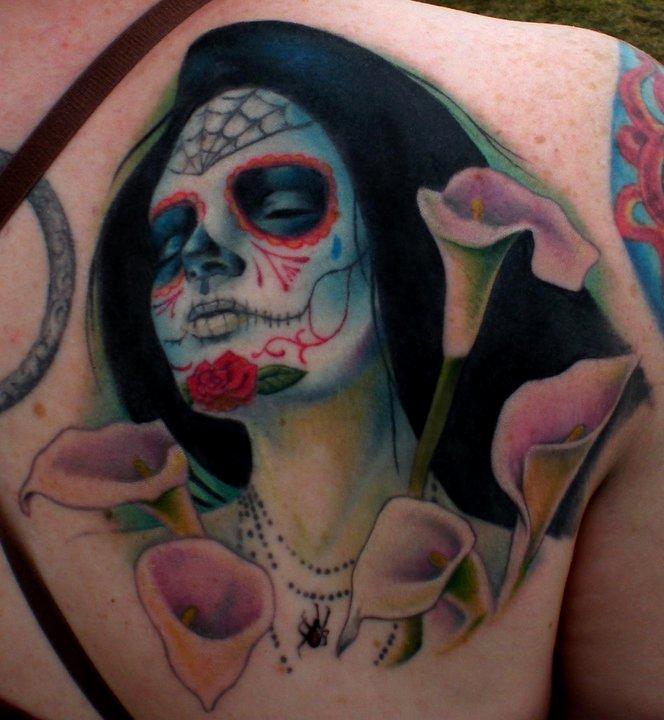 day of the dead tattoo by gabe morton tattoonow day of the dead tattoo by gabe morton tattoonow
