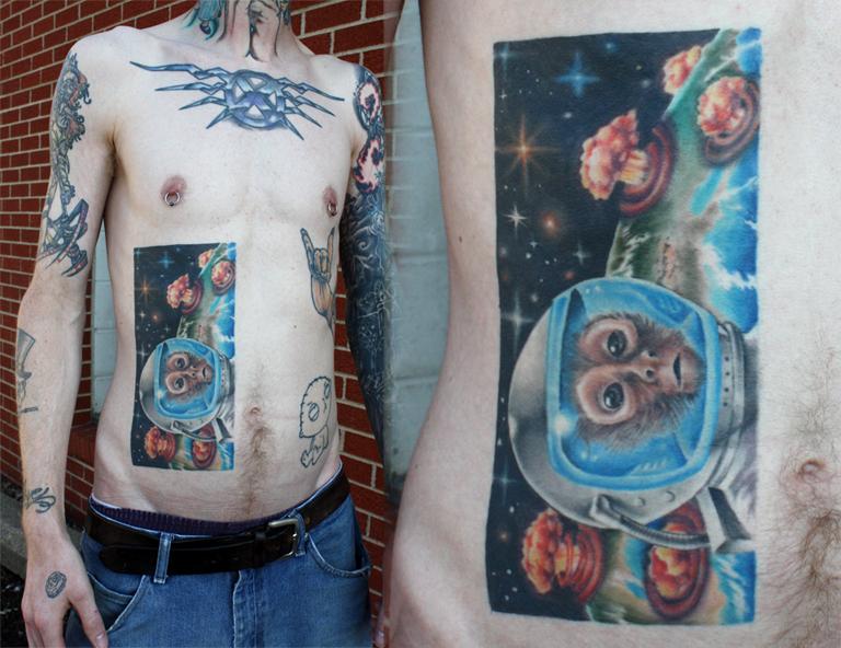 space monkey by gabe morton tattoonow space monkey by gabe morton tattoonow