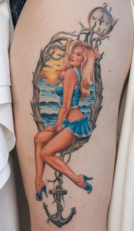 nautical pin up by gabe morton tattoonow nautical pin up by gabe morton tattoonow