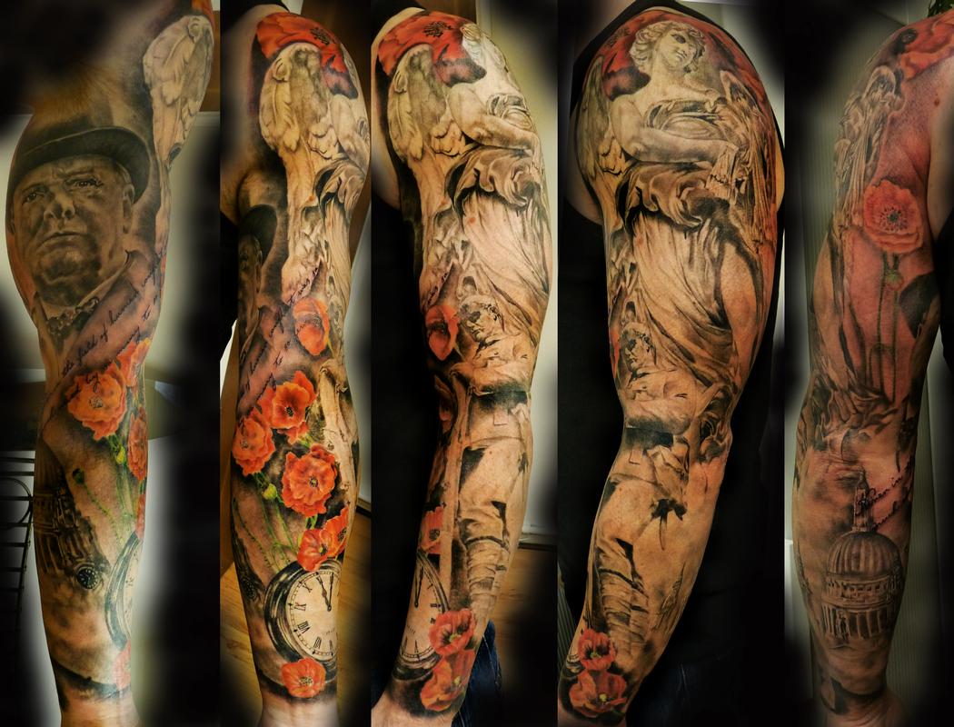 war memorial sleeve by rakhee shah tattoonow war memorial sleeve by rakhee shah tattoonow