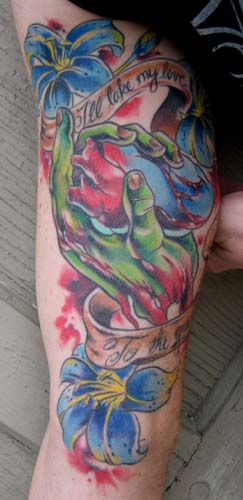 Muriel Zao - Zombie Hand with Heart Tattoo
