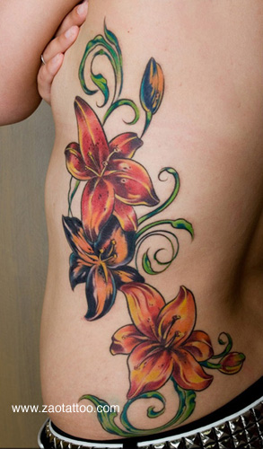 water lily tattoo. water lily tattoo. lilly