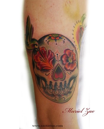Muriel Zao - Sugar Skull Tattoo