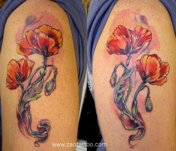 Muriel Zao - Poppies Tattoo
