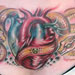 Tattoos - Anatomical Heart and Snakes Tattoo. - 29721