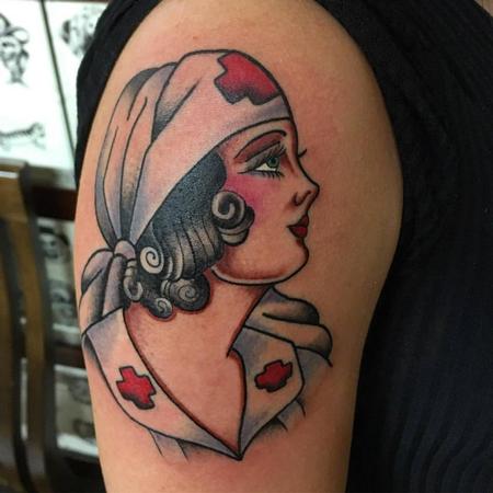 Adam Lauricella - Traditional Nurse Tattoo
