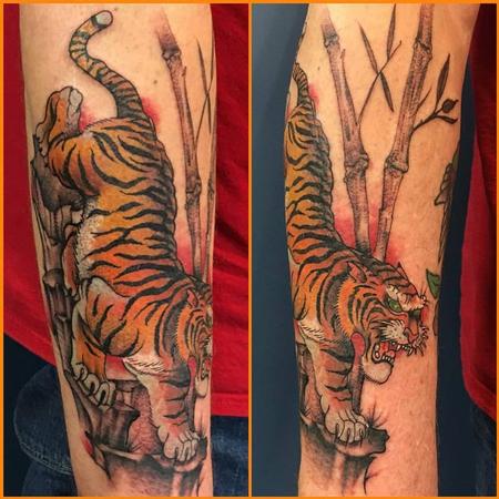 Adam Lauricella - Tiger and Bamboo Tattoo