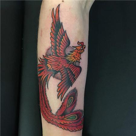 Adam Lauricella - Traditional Phoenix Tattoo