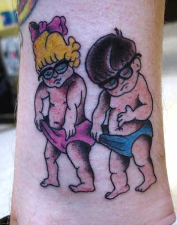 Tattoos - Alex Sherker - There IS a Difference! (old school babies)