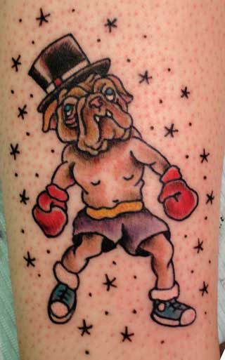 Tattoos - Alex Sherker - Bulldog Boxer