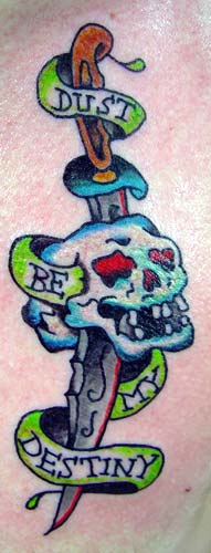 Tattoos - Alex Sherker - Knife and Skull