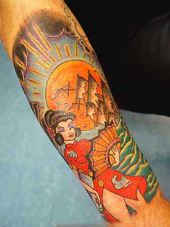 Tattoos - Alex Sherker - geisha/sinkin'ship