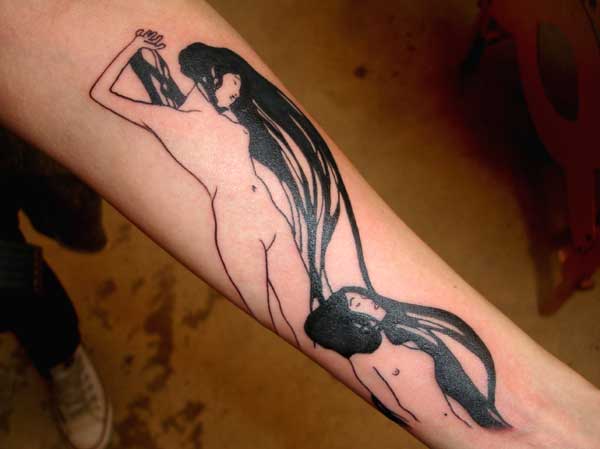 Comments Klimt Art Nouveau tattoo Clean lines elegant i love stuff like 