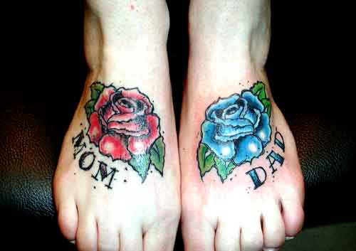 Tattoos - Alex Sherker - Mom and Dad Roses