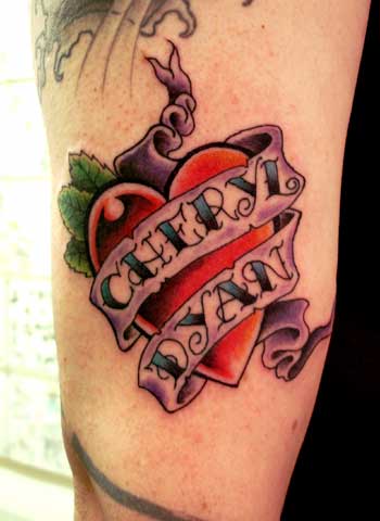 Tattoos - Alex Sherker - Heart and Banners