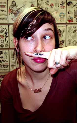Tattoos - Alex Sherker - Moustache!!!