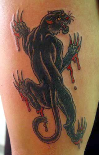 Your basic crawling skinripping panther tattoo The old schoolers called