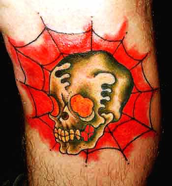 Tattoos - Alex Sherker - Green Skull