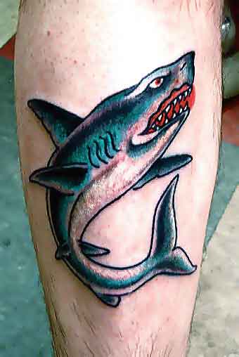 old school shark tattoo