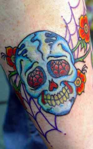 Tattoos - Alex Sherker - Blue Skull