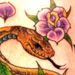 Tattoos - Snake and Flowers - 16516