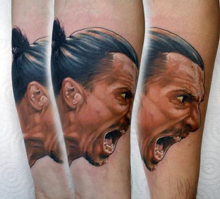 Alan Aldred - Zlatan Ibrahimovic Portrait Tattoo