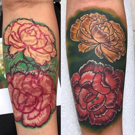 Tattoos - Flowers/ cover up - 128575