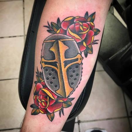 Tattoos - Mask/ roses - 128590