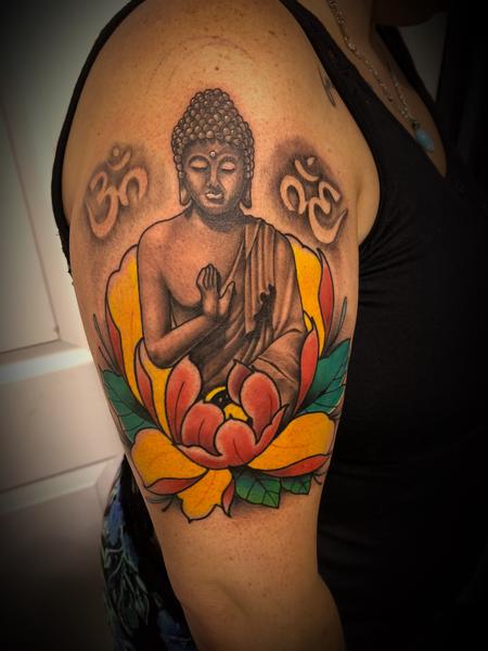 Tattoos - Buddha and peony - 134062