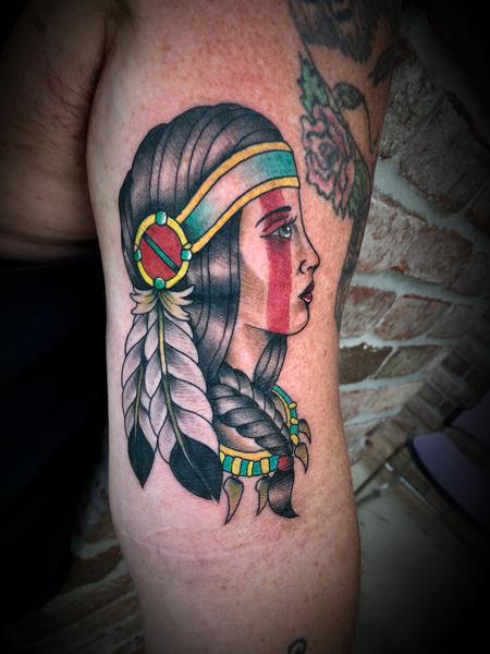 Dylan Talbert Davenport - Native America Lady head