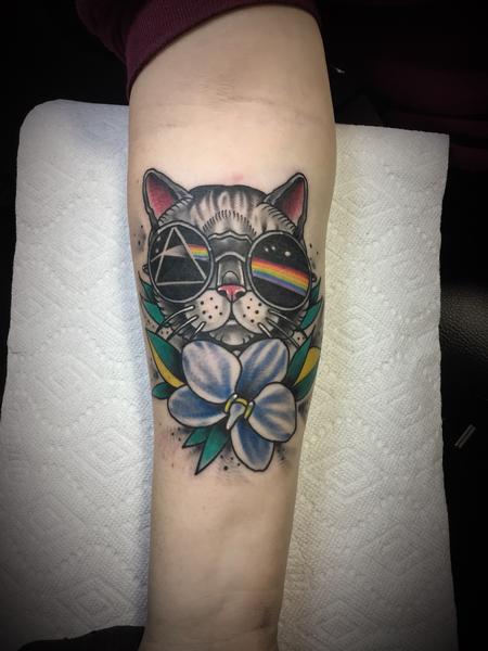 Tattoos - Pink Floyd kitty - 132114
