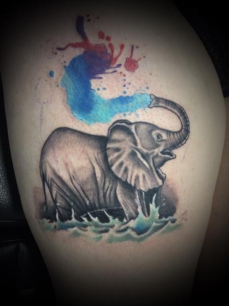 Tattoos - Watercolor elephant - 132343