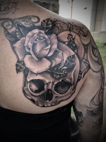 Tattoos - Skull and Rose - 134057