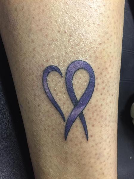 Tattoos - Cancer ribbon - 130403