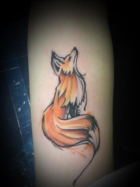 Tattoos - Watercolor fox - 127401