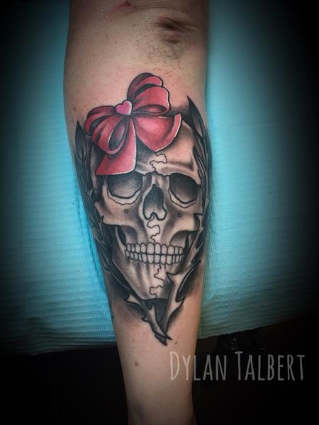 Tattoos - Skull and bow - 130546