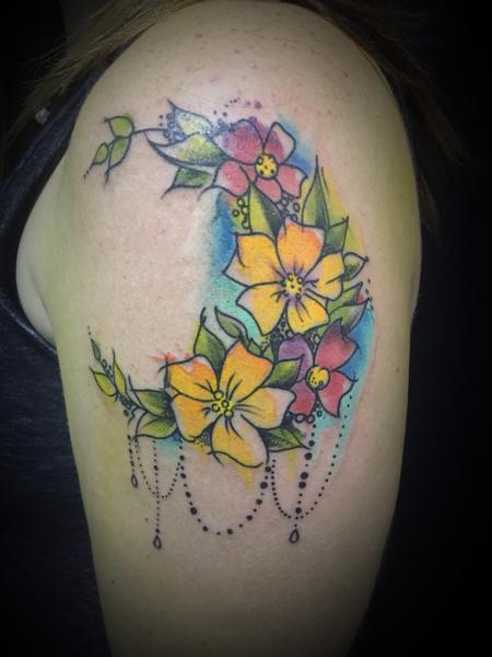 Tattoos - Watercolor flowers - 127410