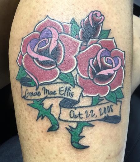 Tattoos - Collection of roses to remember someone special. - 126856