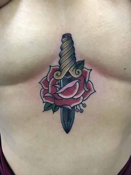 Tattoos - Dagger Thru da Rose - 129778