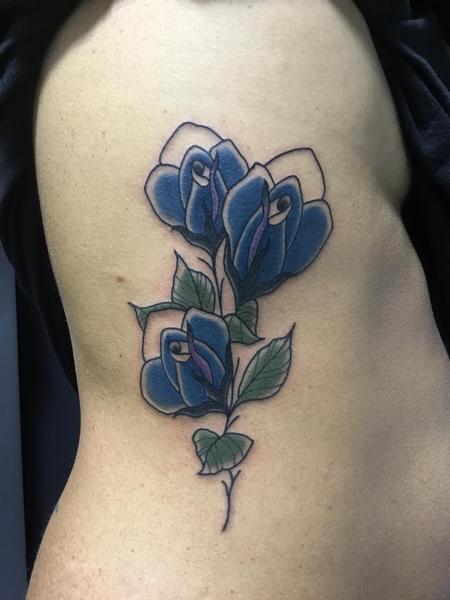 Tattoos - 3 Blue Roses - 128438