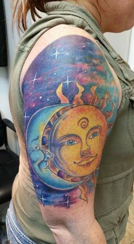 Tattoos - sun and moon - 134605