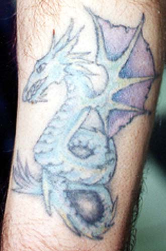 Really bad tattoo - dragon
