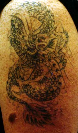 Really bad tattoo - Japanese Dragon